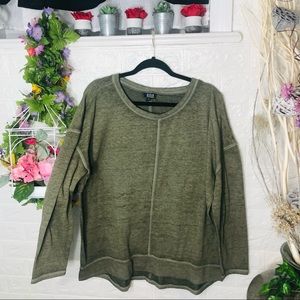 a.n.a. Long Sleeve Olive Green Top XL